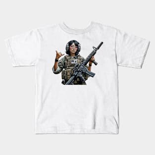 Tactical Girl Kids T-Shirt